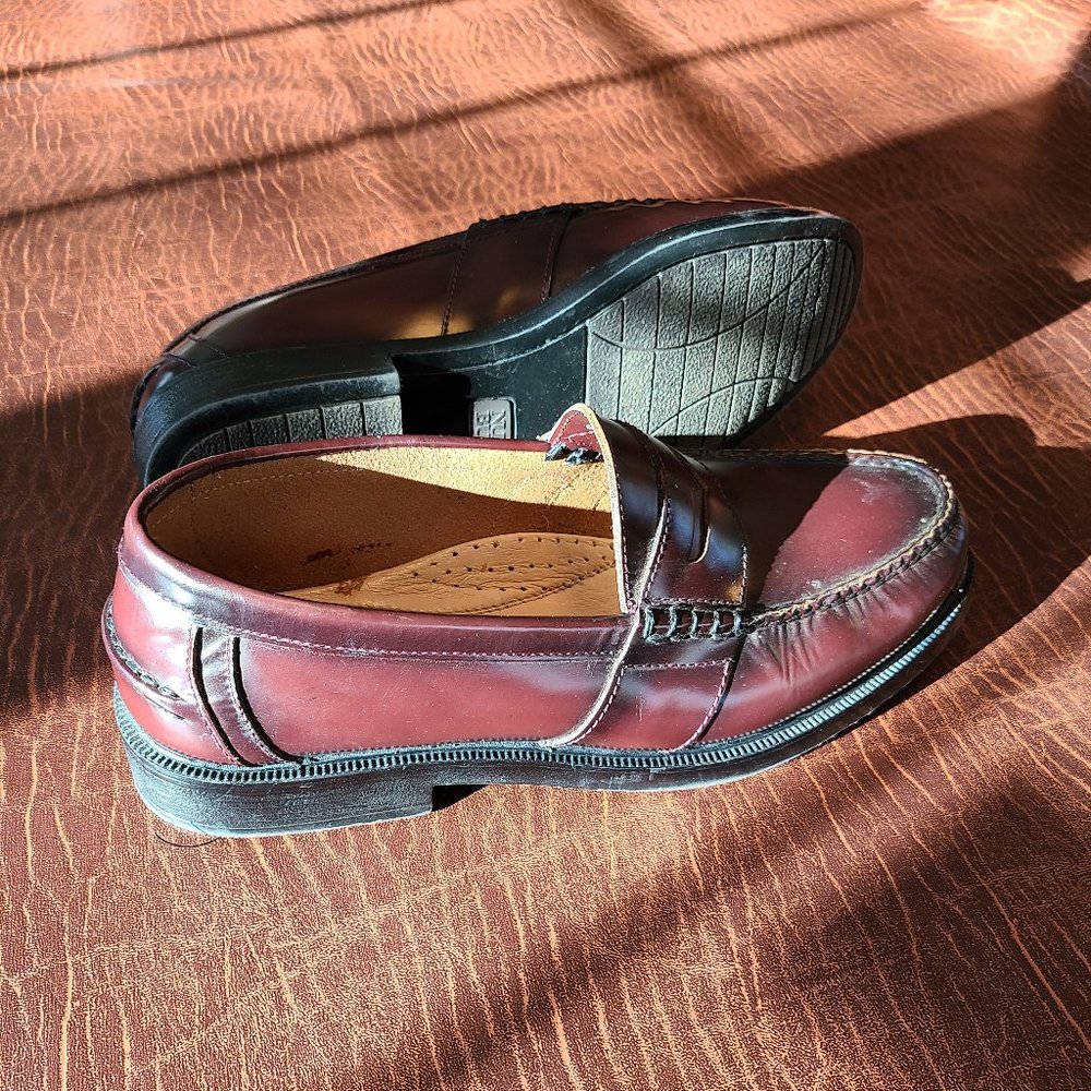 Nunn Bush Penny Loafers - Men's Dress Shoes - Burgundy - Size US 11W